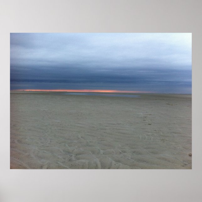 Overcast Sunset on Cape Cod Poster (Front)