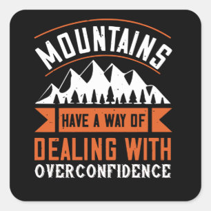 Overconfidence Square Sticker