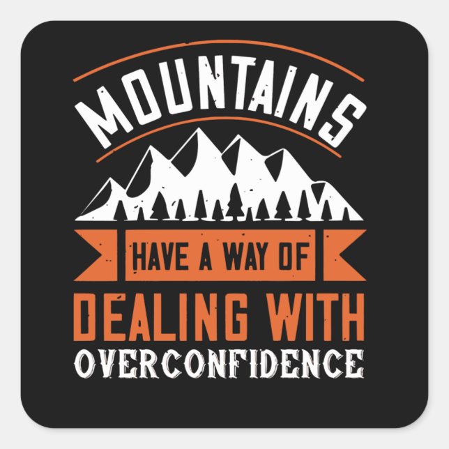 Overconfidence Square Sticker (Front)