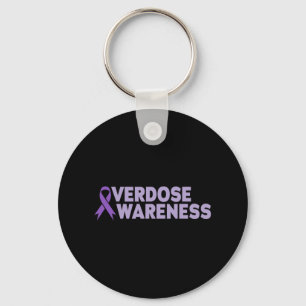 Overdose Awareness Addiction Recovery Keychain