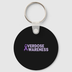 Overdose Awareness Addiction Recovery Keychain