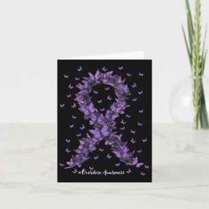 Overdose Awareness Butterfly Purple Ribbon Drug Ad Card