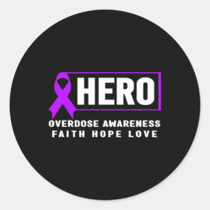 Overdose Awareness Classic Round Sticker