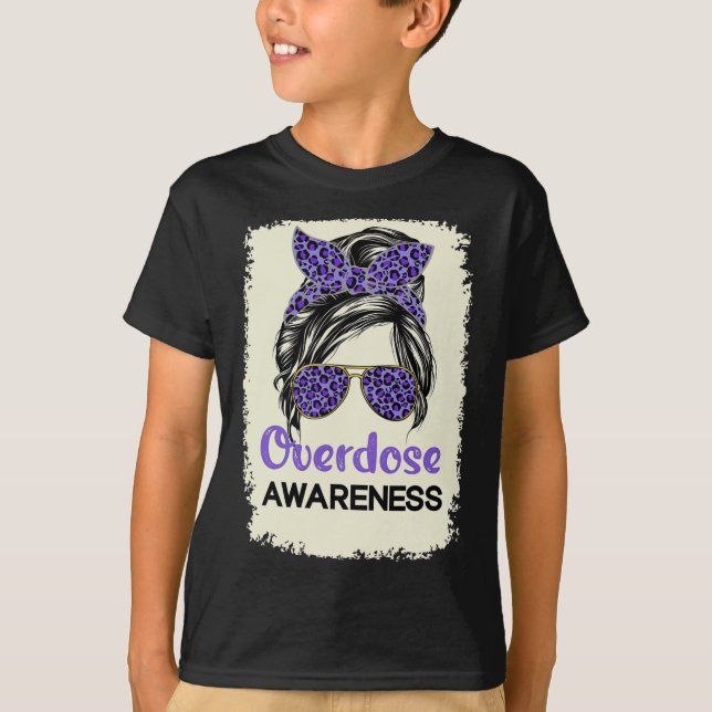 Overdose Awareness Day 2022 Warrior Purple Messy B T-Shirt (Front)