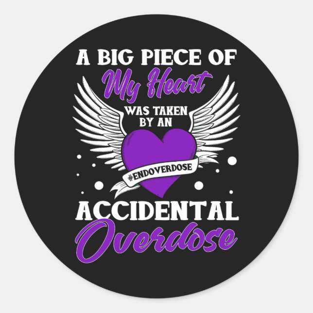 Overdose Awareness Day 2  Classic Round Sticker (Front)