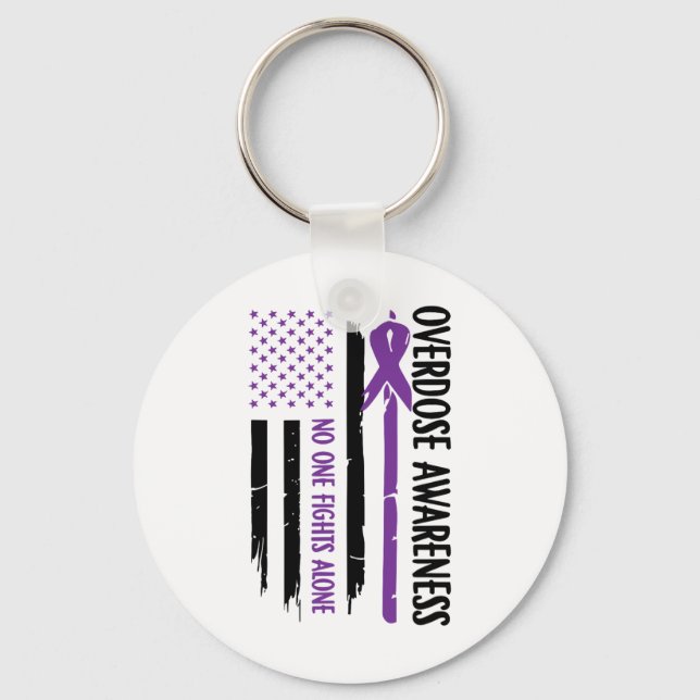 Overdose Awareness Day 3  Keychain (Front)