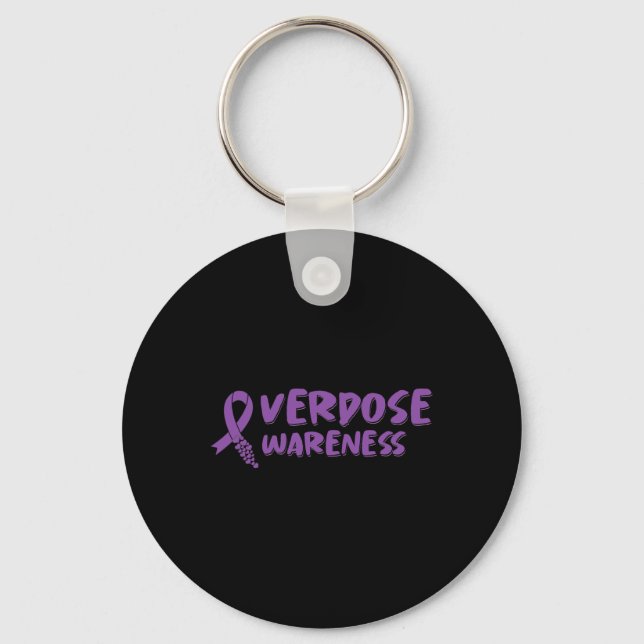 Overdose Awareness Day August In Memory 1  Keychain (Front)