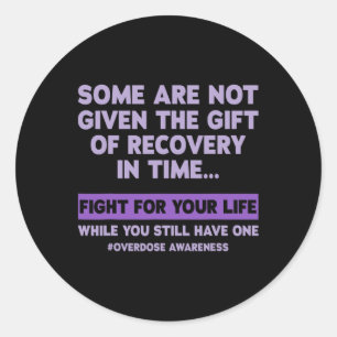 Overdose Awareness Day Classic Round Sticker