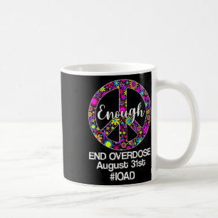 Overdose Awareness Day Purple Peace Sign  Coffee Mug