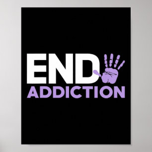 Overdose Awareness End Addiction Stop Hand Sign 