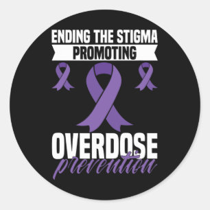 Overdose Awareness - Ending The Stigma Classic Round Sticker