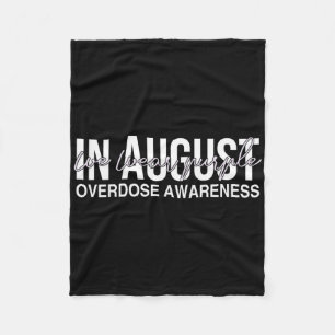 Overdose Awareness Enough End Overdose Wear Purple Fleece Blanket