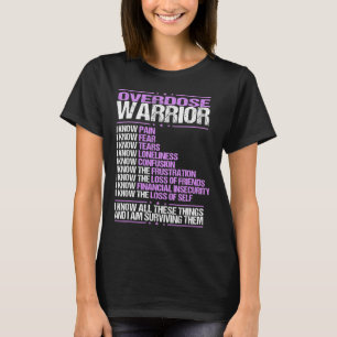 Overdose Awareness I Know Pain Survivor Purple Rib T-Shirt