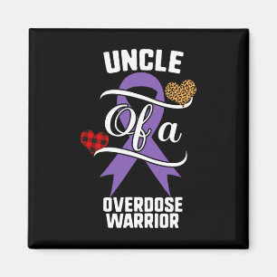 Overdose Awareness Leopard Buffalo Plaid Family Gi Magnet