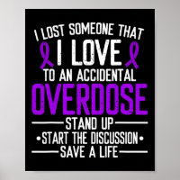 Overdose Awareness Lost someone I love Purple Ribb