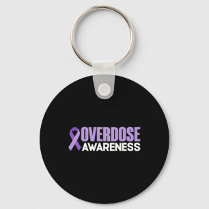 Overdose Awareness Month 2022 Overdose Day Ribbon Keychain