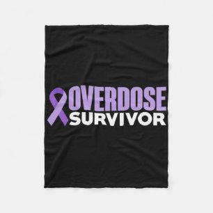 Overdose Awareness Month 2022 Overdose Survivor  Fleece Blanket