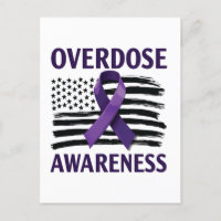 Overdose Awareness Month American Flag Ribbon