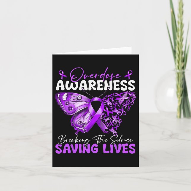 Overdose Awareness Month Breaking The Silence Savi Card (Front)