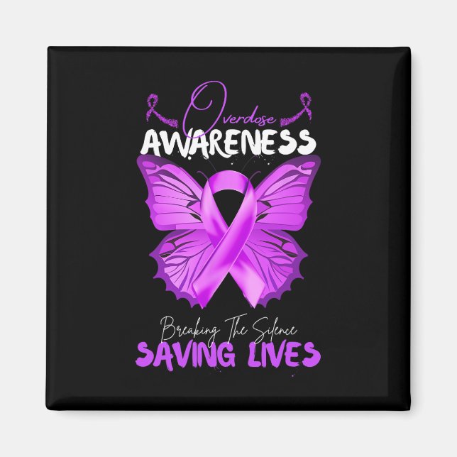 Overdose Awareness Month Breaking The Silence Savi Magnet (Front)