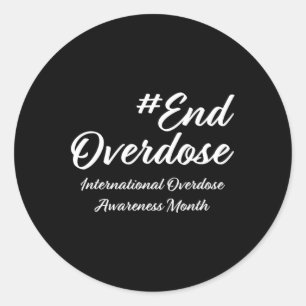 Overdose Awareness Month Classic Round Sticker