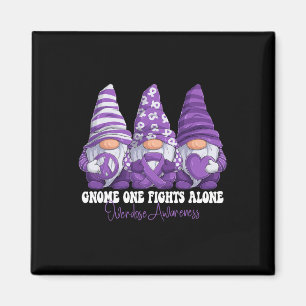 Overdose Awareness Month Purple Ribbon Gnomies Sup Magnet