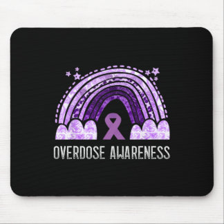 Overdose Awareness Month Purple Ribbon Overdose Ra Mouse Pad