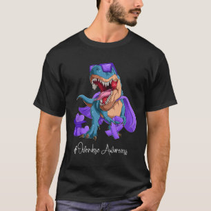 Overdose Awareness Month Purple Ribbon Trex T-Shirt