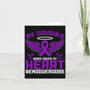 Overdose Awareness My Cousin's Wings Cover My Hear Card