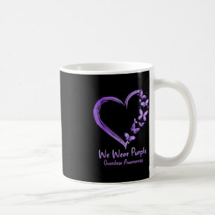 Overdose Awareness Purple Butterfly Heart Coffee Mug