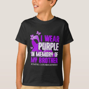 Overdose Awareness Purple Memory Of My Brother  T-Shirt