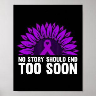 Overdose Awareness Purple Ribbon Drug Addiction 18 Poster