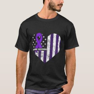 Overdose Awareness Purple Ribbon Drug Addiction 21 T-Shirt