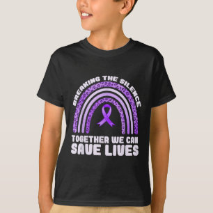 Overdose Awareness Purple Ribbon Drug Addiction 27 T-Shirt