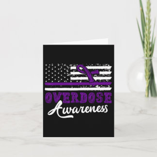 Overdose Awareness Purple Ribbon Drug Addiction 29 Card
