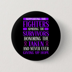 Overdose Awareness Purple Ribbon Drug Addiction 2  Inch Round Button