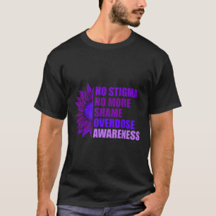 Overdose Awareness Purple Ribbon Drug Addiction 3 T-Shirt