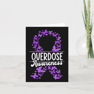 Overdose Awareness Purple Ribbon Drug Addiction 51 Card