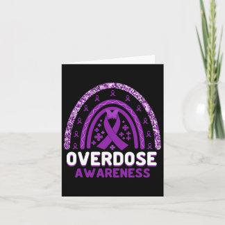Overdose Awareness Purple Ribbon Drug Addiction 53 Card