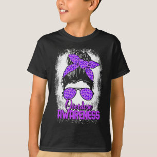 Overdose Awareness Purple Ribbon Drug Addiction 58 T-Shirt