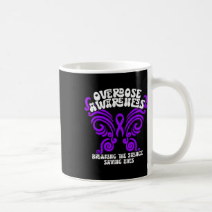 Overdose Awareness Purple Ribbon Drug Addiction 72 Coffee Mug