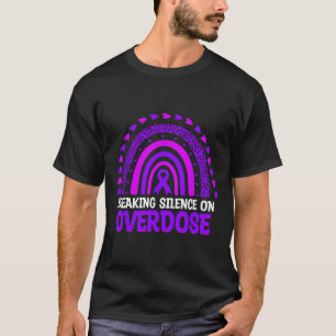 Overdose Awareness Purple Ribbon Drug Addiction 73 T-Shirt