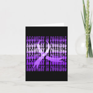 Overdose Awareness Purple Ribbon Drug Addiction 76 Card
