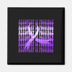 Overdose Awareness Purple Ribbon Drug Addiction 76 Magnet
