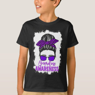 Overdose Awareness Purple Ribbon Drug Addiction 77 T-Shirt