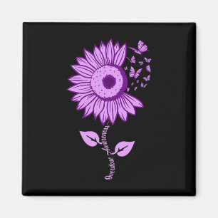Overdose Awareness  Purple Ribbon Drug Addiction N Magnet