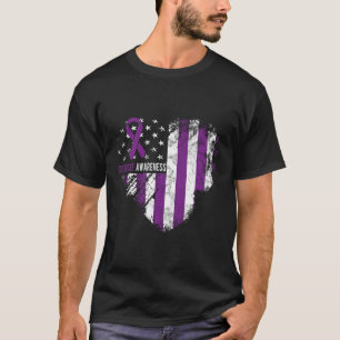 Overdose Awareness Purple Ribbon Drug Addiction T-Shirt