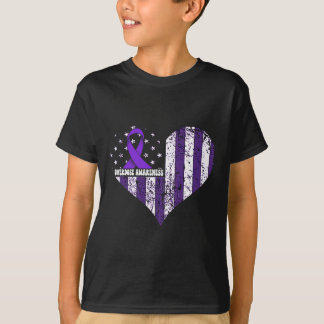 Overdose Awareness Purple Ribbon Drug Addiction &# T-Shirt