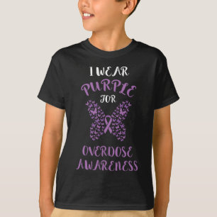Overdose Awareness Purple Ribbon Overdose Awarenes T-Shirt