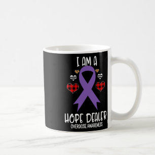 Overdose Awareness Ribbon I Am A Hope Dealer Leopa Coffee Mug